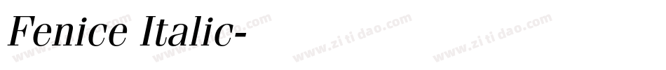 Fenice Italic字体转换